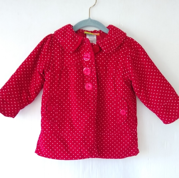 Penelope Mack Other - PENELOPE MACK baby girl Red heart peacoat 18 mo